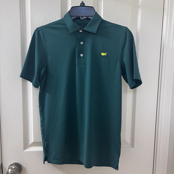 Masters Kids Youth Performance Tech Green Polo Golf Shirt Size Large 10-12 - Picture 1 of 9